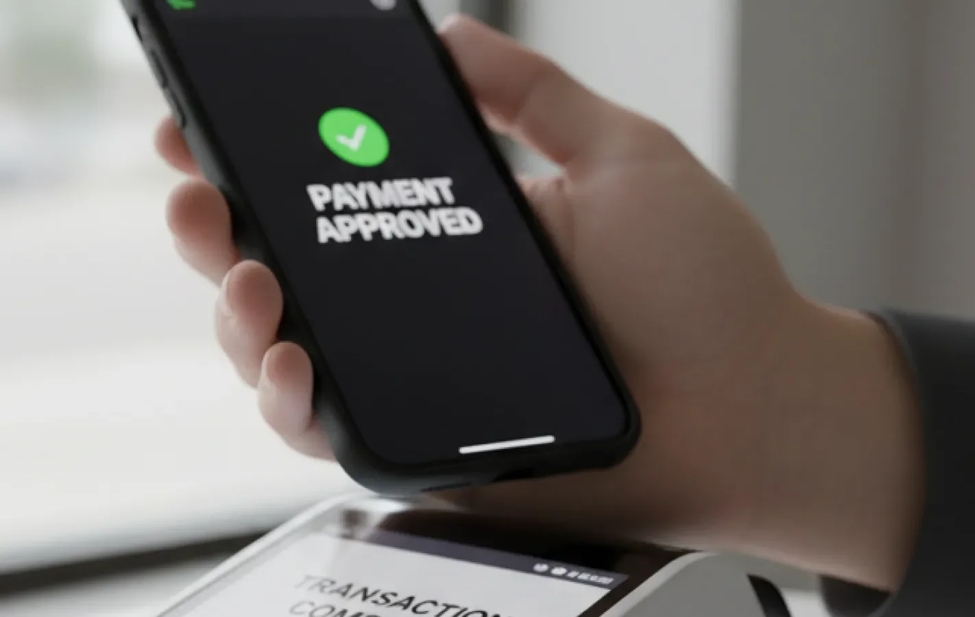 Contactless payment terminal and phone